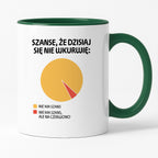 Kubek z nadrukiem - "Szanse, że dzisiaj się nie wkurwię" - WYKRES II