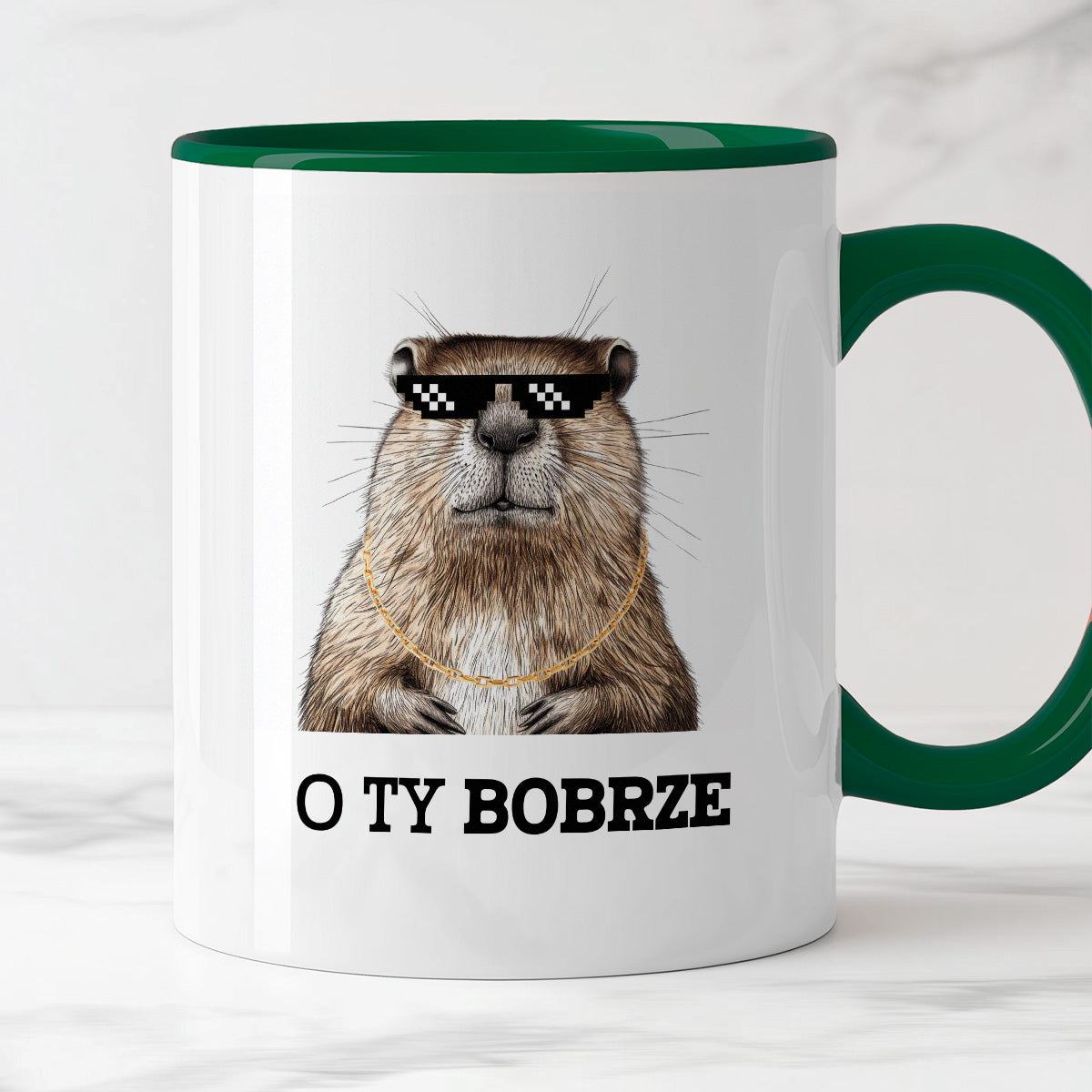 Kubek z nadrukiem "O Ty bobrze"