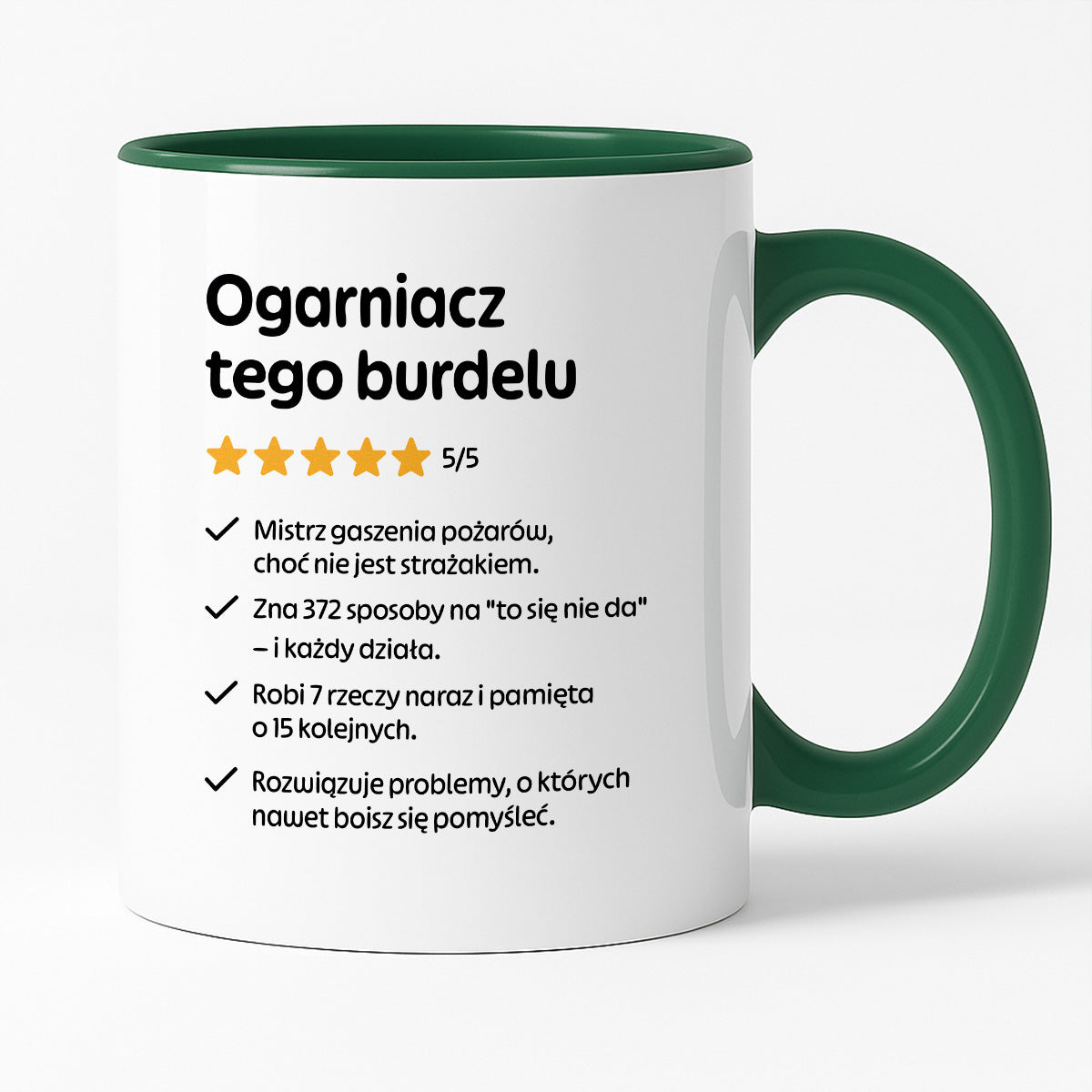 Kubek z nadrukiem "Ogarniacz tego burdelu"
