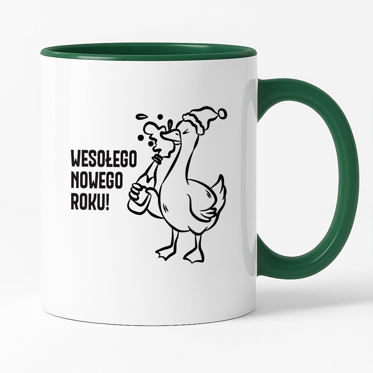 Kubek świąteczny z GĄSKĄ - "WESOŁEGO NOWEGO ROKU"