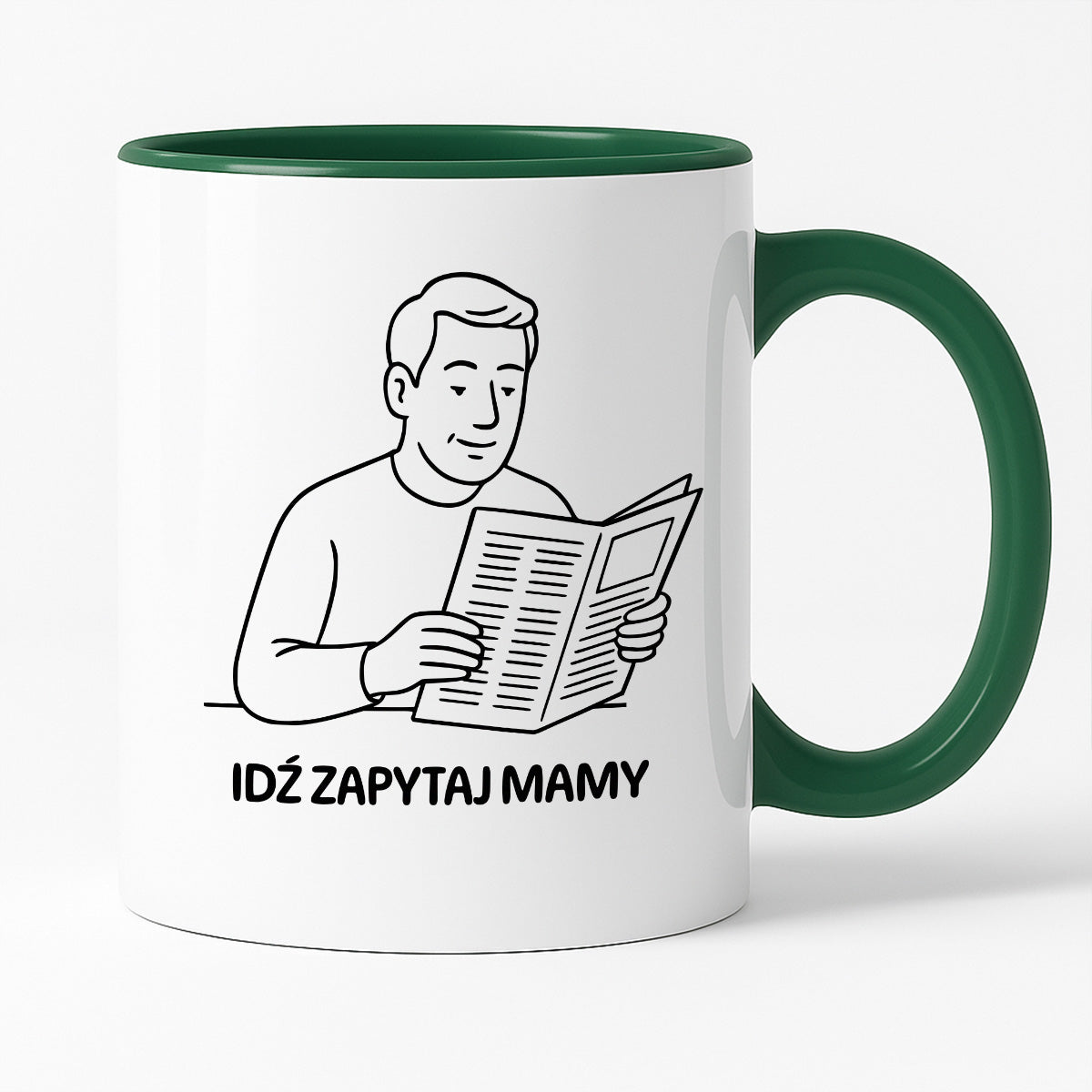 Kubek z nadrukiem "Idź zapytaj mamy" - Cytaty TATY - DZIEŃ TATY