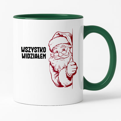 Kubek świąteczny z Mikołajem "Wszystko widziałem"