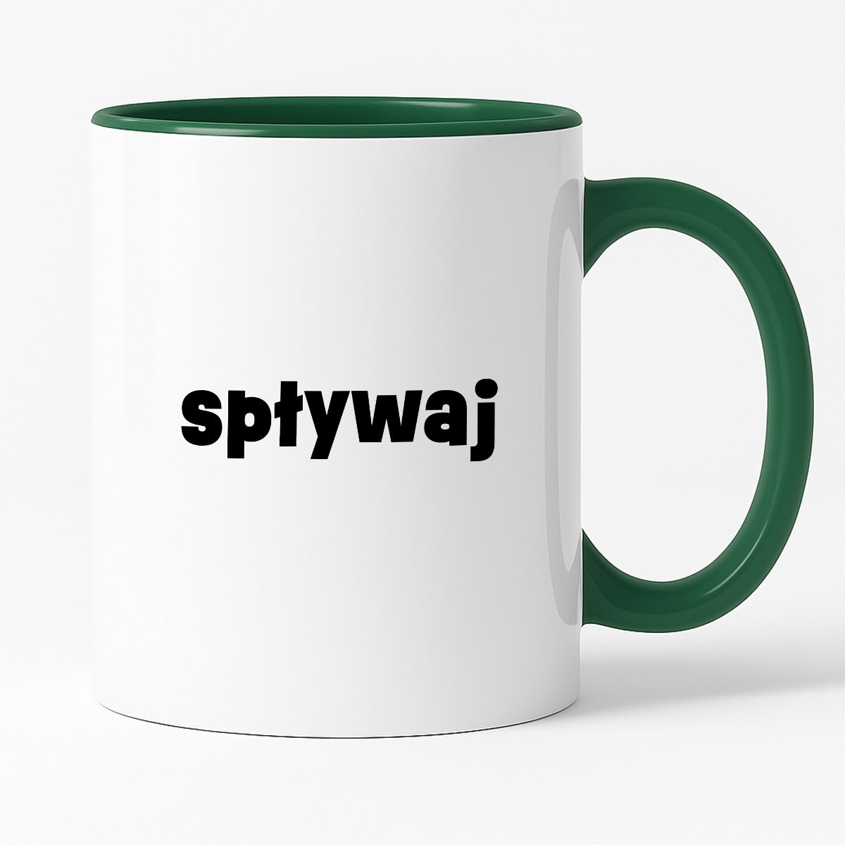 Kubek z nadrukiem "spływaj"