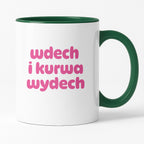 Kubek z nadrukiem "wdech i kurwa wydech" v2