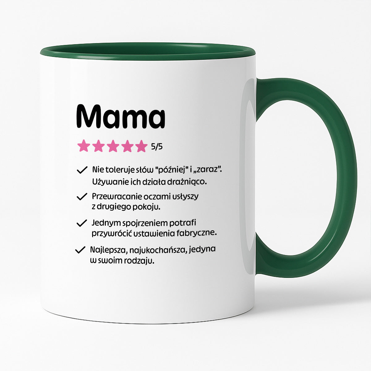 Kubek z nadrukiem - "Mama 5/5"
