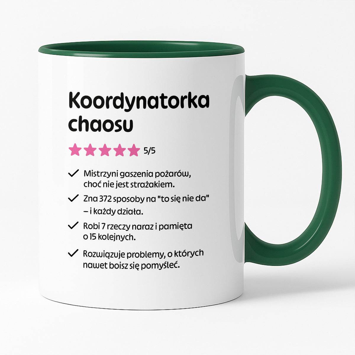 Kubek z nadrukiem "Koordynatorka chaosu"