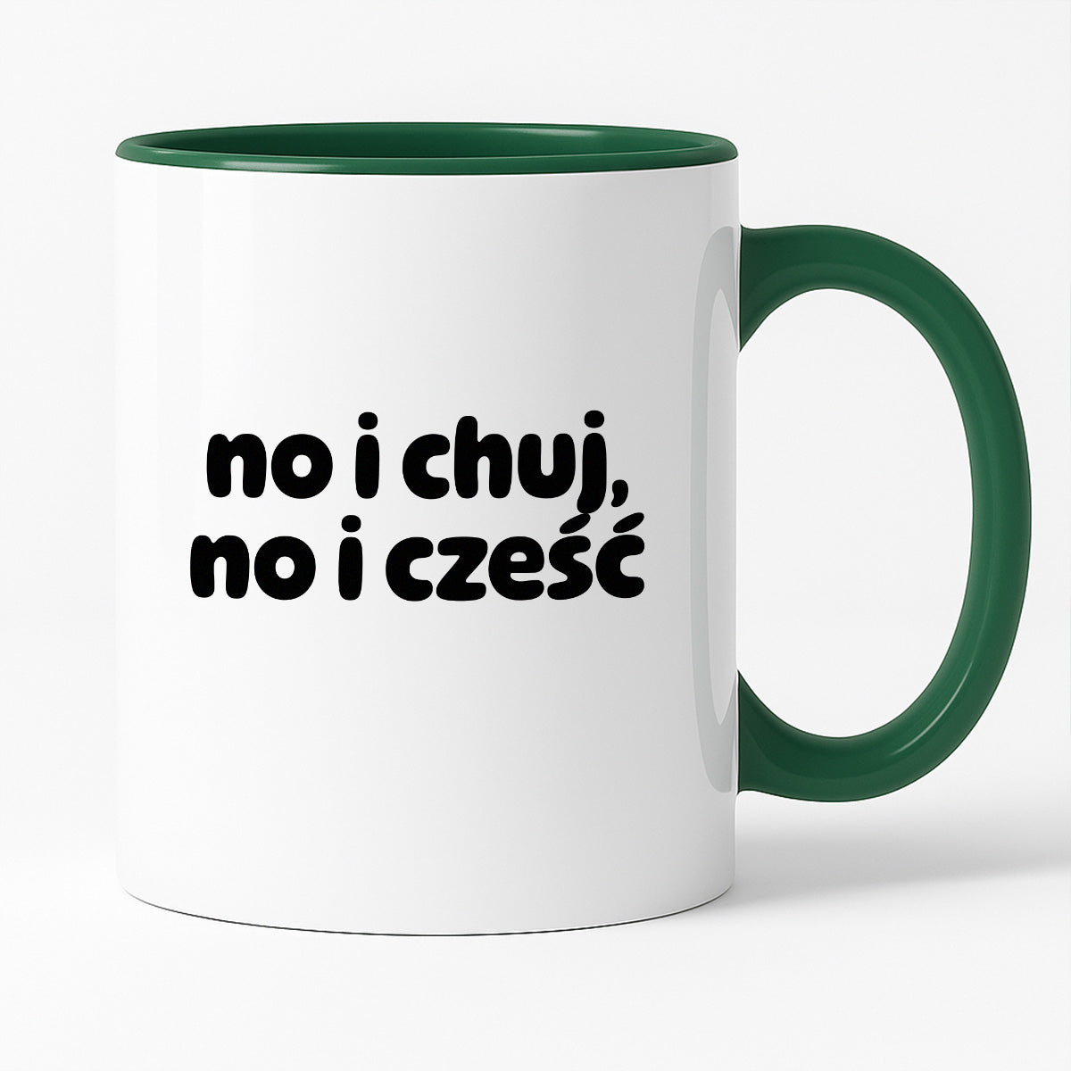 Kubek z nadrukiem "no i chuj no i cześć"