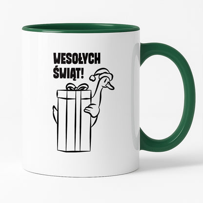 Kubek świąteczny z GĄSKĄ - "WESOŁYCH ŚWIĄT"