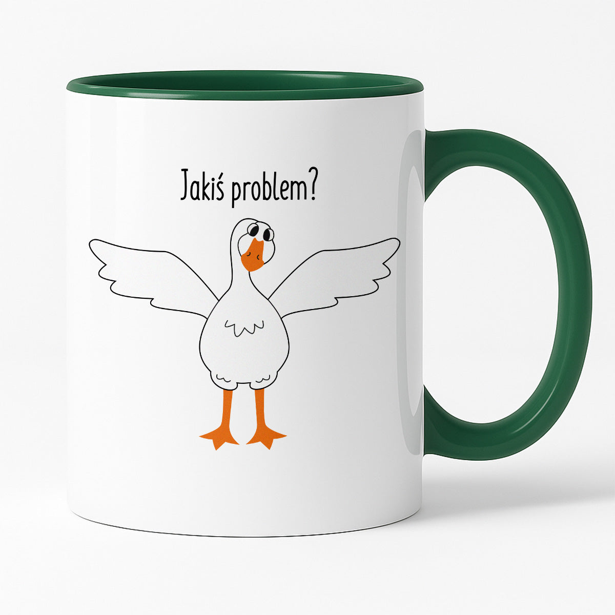 Kubek z nadrukiem - "Jakiś problem?" GĄSKA