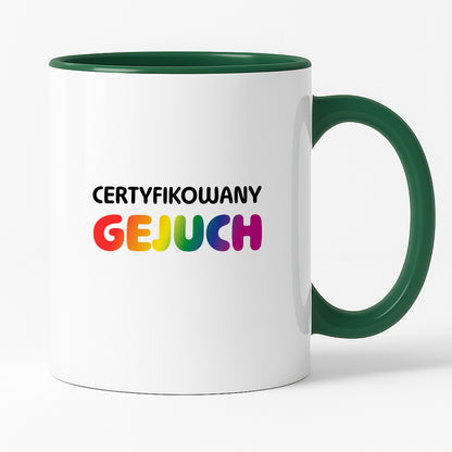 Kubek z nadrukiem - "Certyfikowany gejuch"