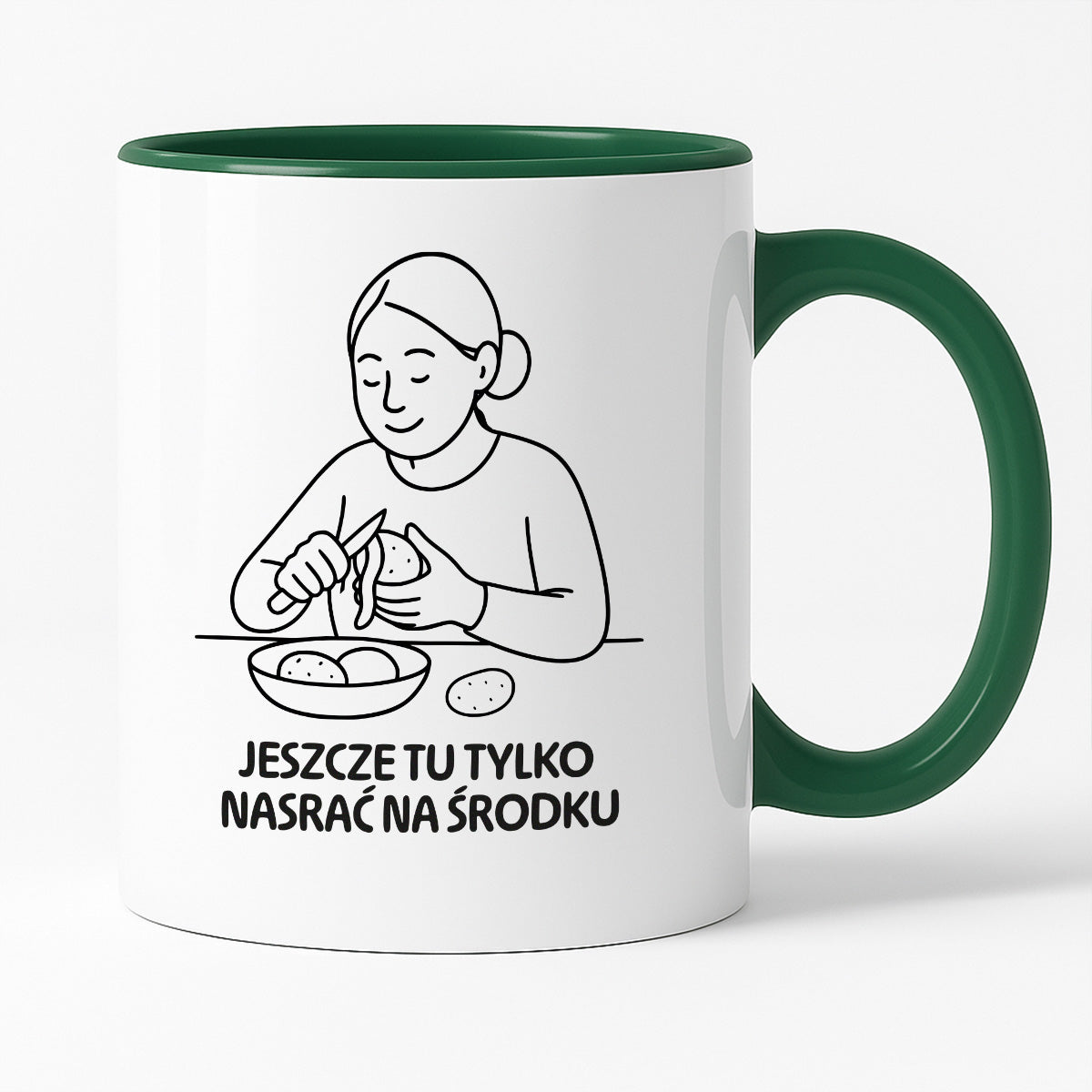 Kubek z nadrukiem "Jeszcze tu tylko nasrać na środku" - Cytaty MAMY - DZIEŃ MAMY