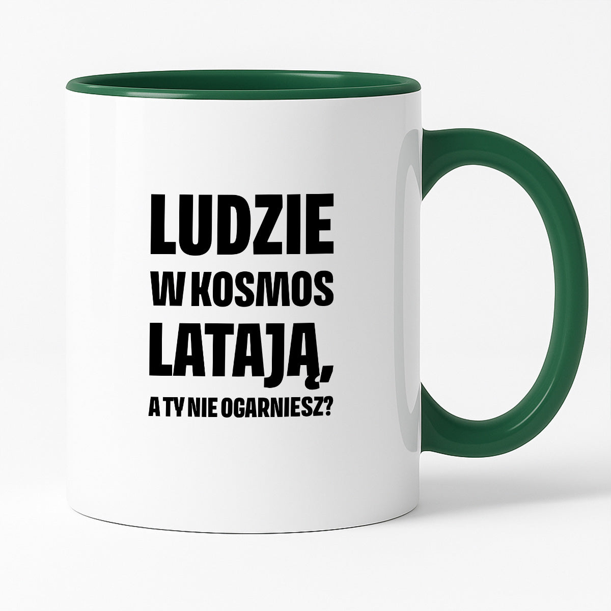 Kubek z nadrukiem - "Ludzie w kosmos latają"