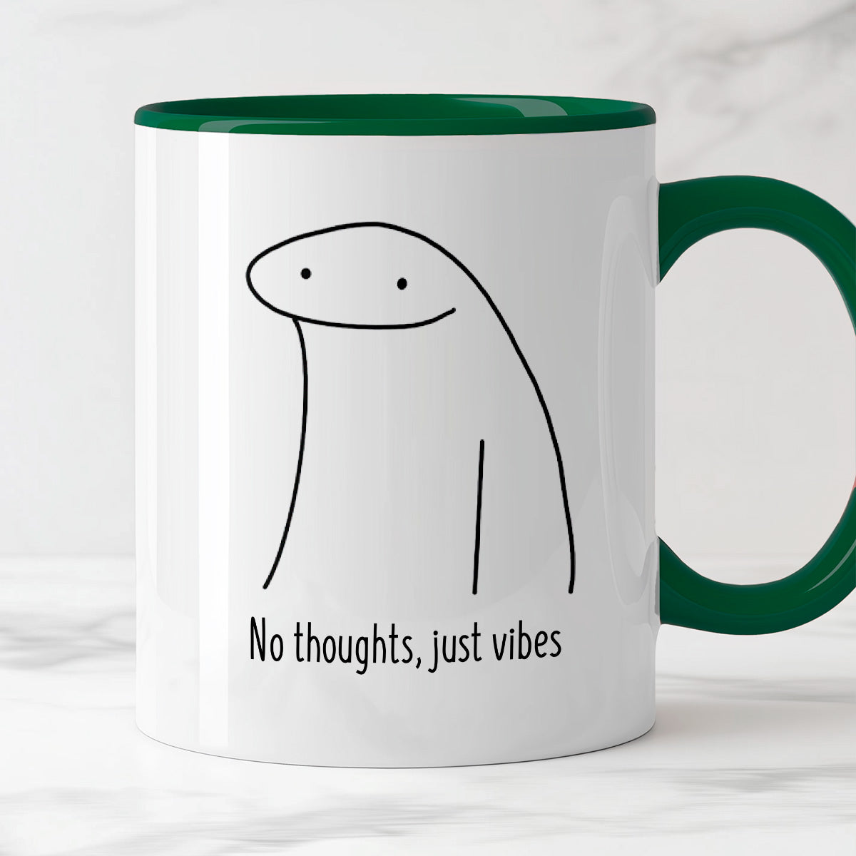 Kubek z nadrukiem "No thoughts, just vibes"
