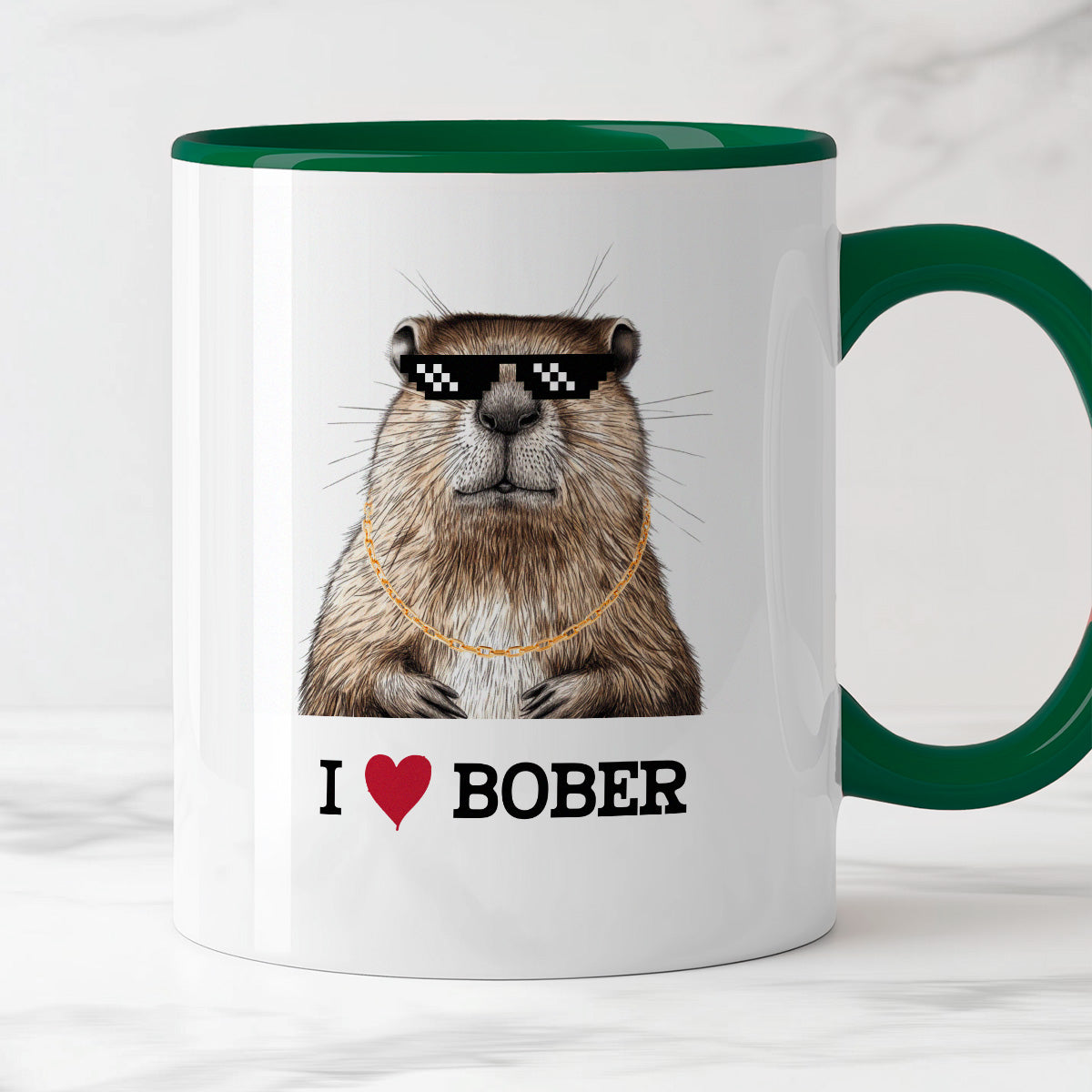 Kubek z nadrukiem "I love BOBER"