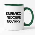 Kubek z nadrukiem - "kurevsko nedobre novinky"