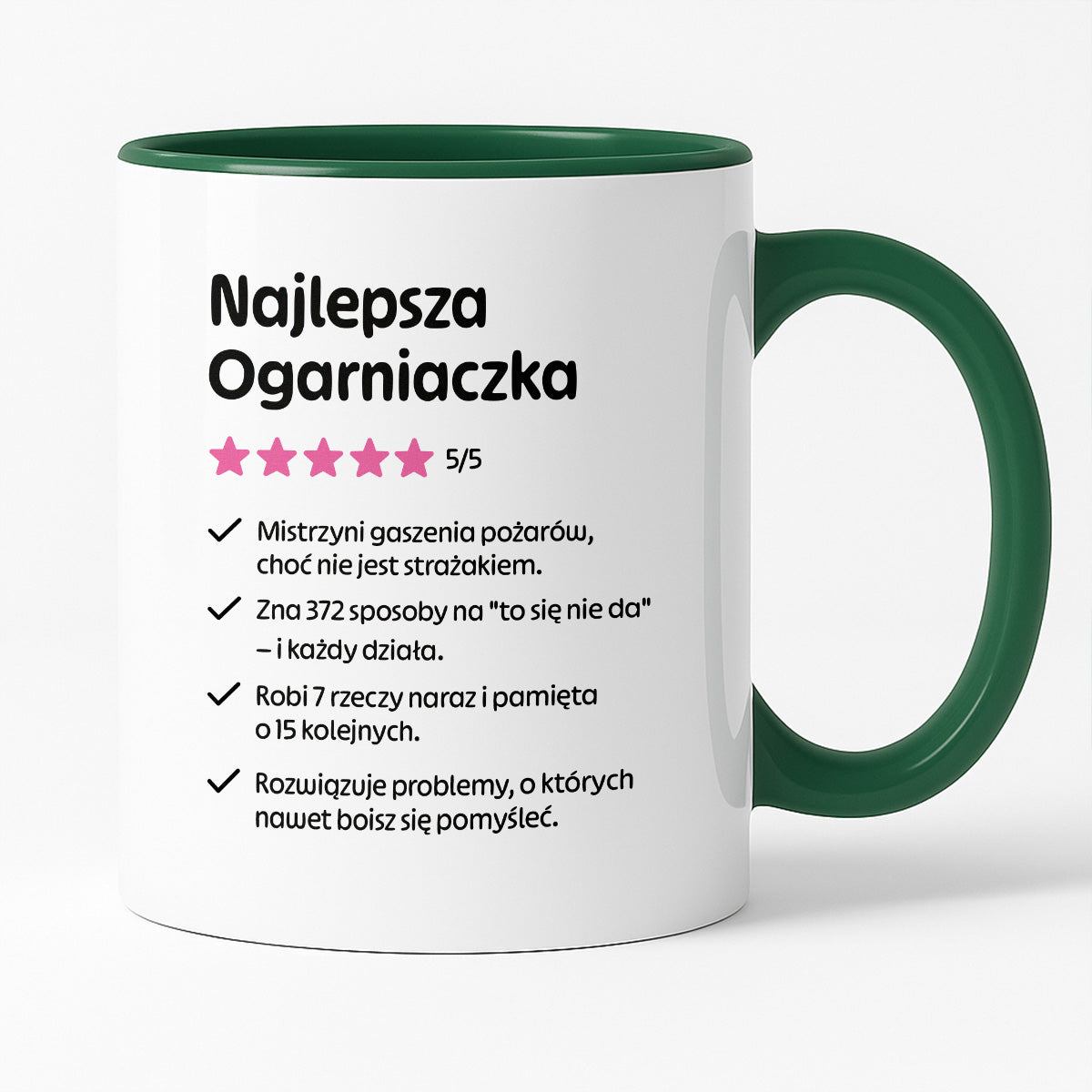 Kubek z nadrukiem "Najlepsza Ogarniaczka"