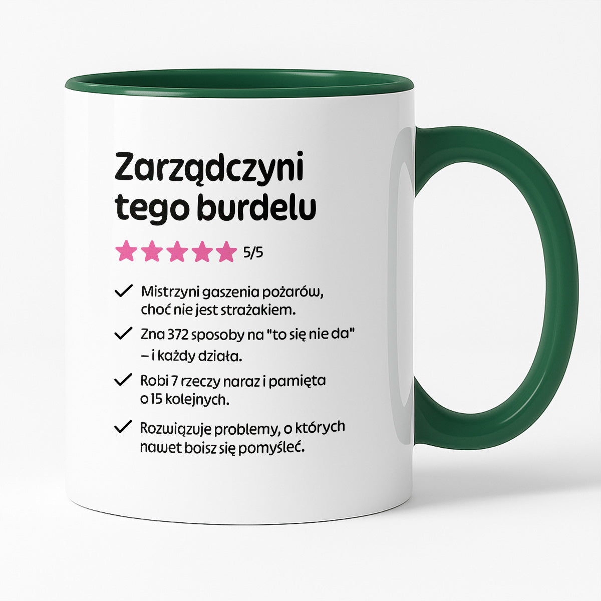 Kubek z nadrukiem "Zarządczyni tego burdelu"