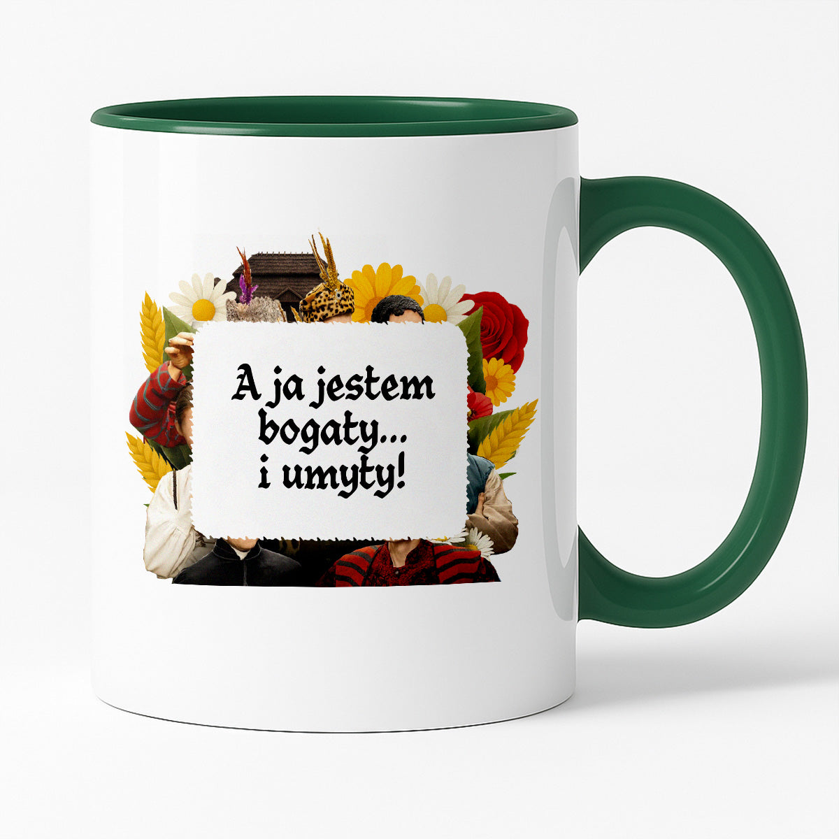 Kubek z nadrukiem "A ja jestem bogaty... i umyty!" NOWE 1670