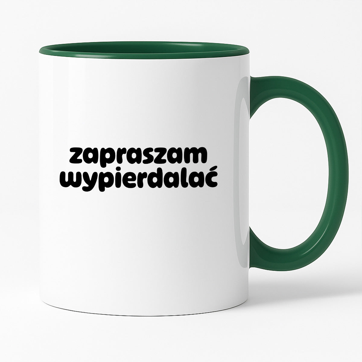 Kubek z nadrukiem "zapraszam wypierdalać" v2