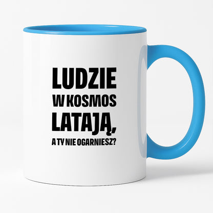 Kubek z nadrukiem - "Ludzie w kosmos latają"