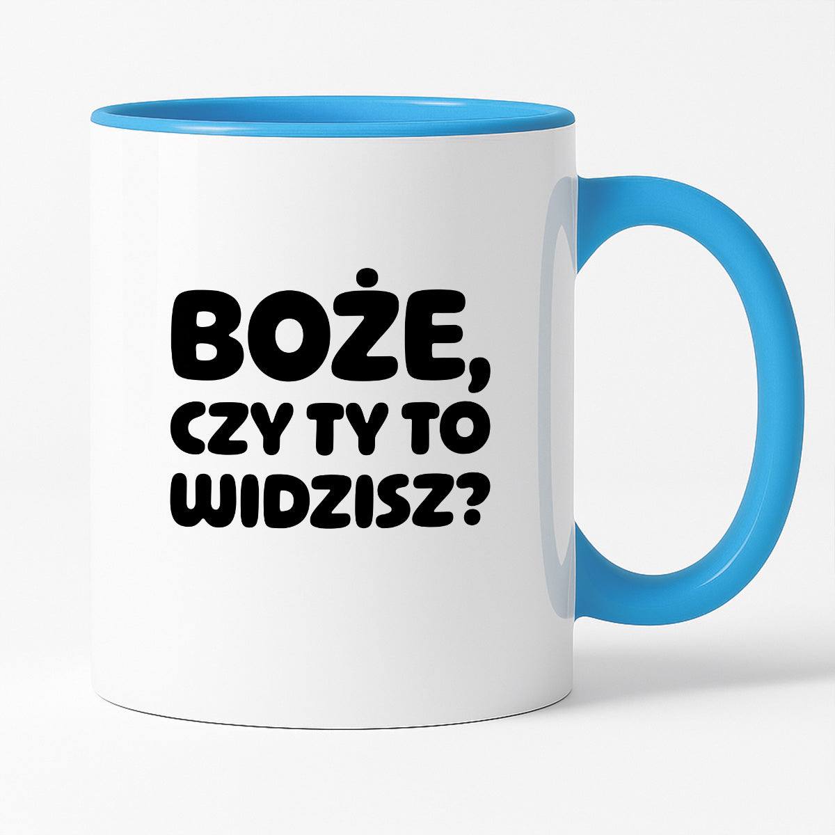 Kubek z nadrukiem "Boże, czy Ty to widzisz?"
