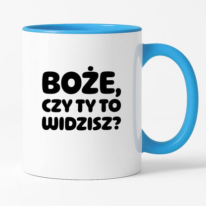 Kubek z nadrukiem "Boże, czy Ty to widzisz?"