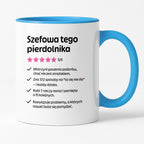 Kubek z nadrukiem "Szefowa tego pierdolnika"