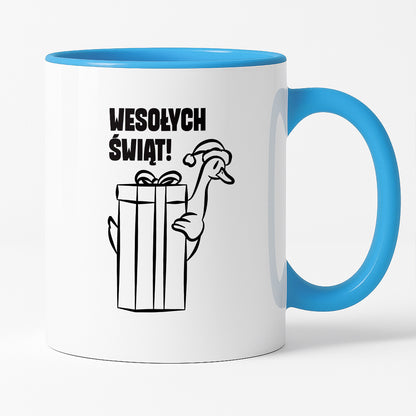 Kubek świąteczny z GĄSKĄ - "WESOŁYCH ŚWIĄT"