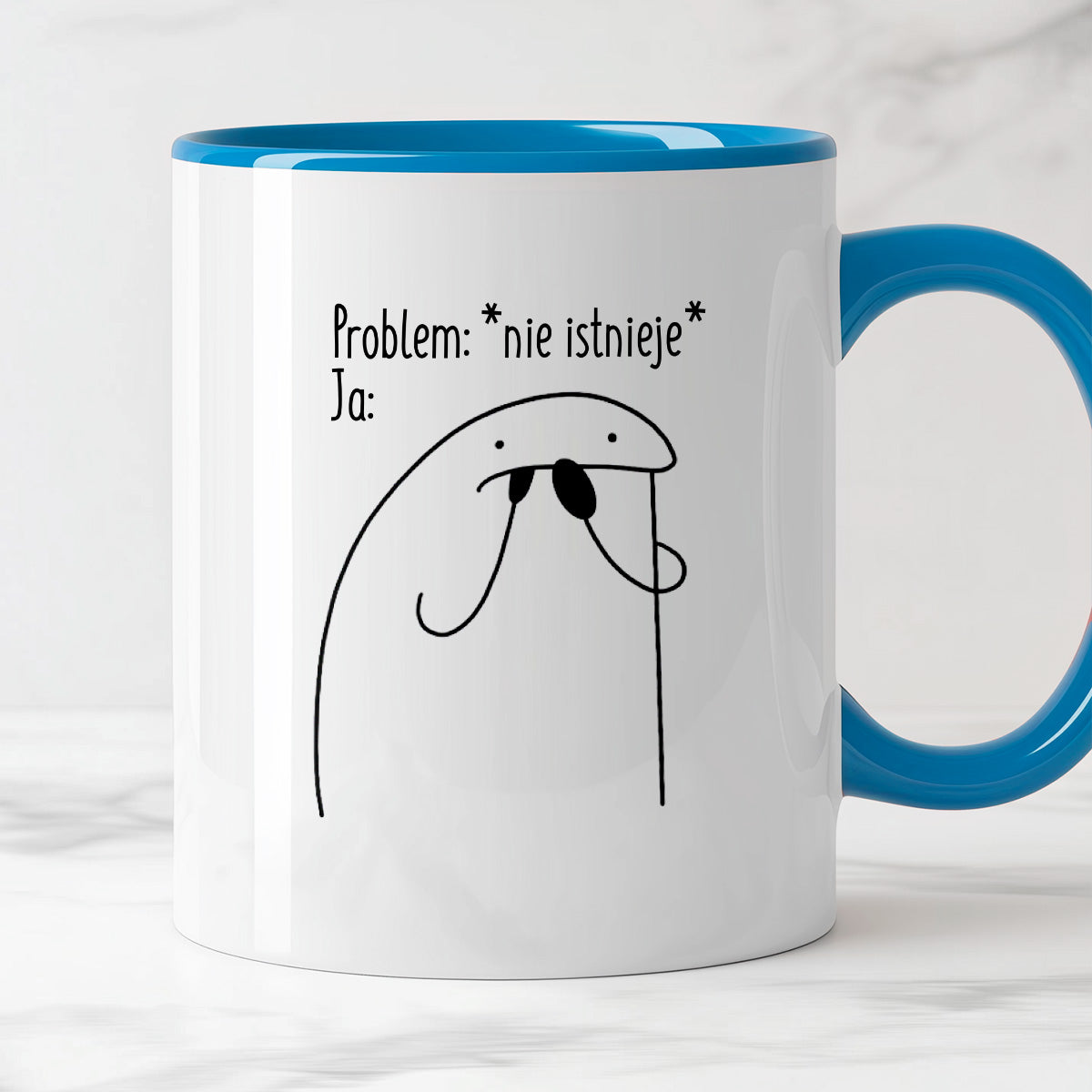 Kubek z nadrukiem "Problem: *nie istnieje* Ja:"