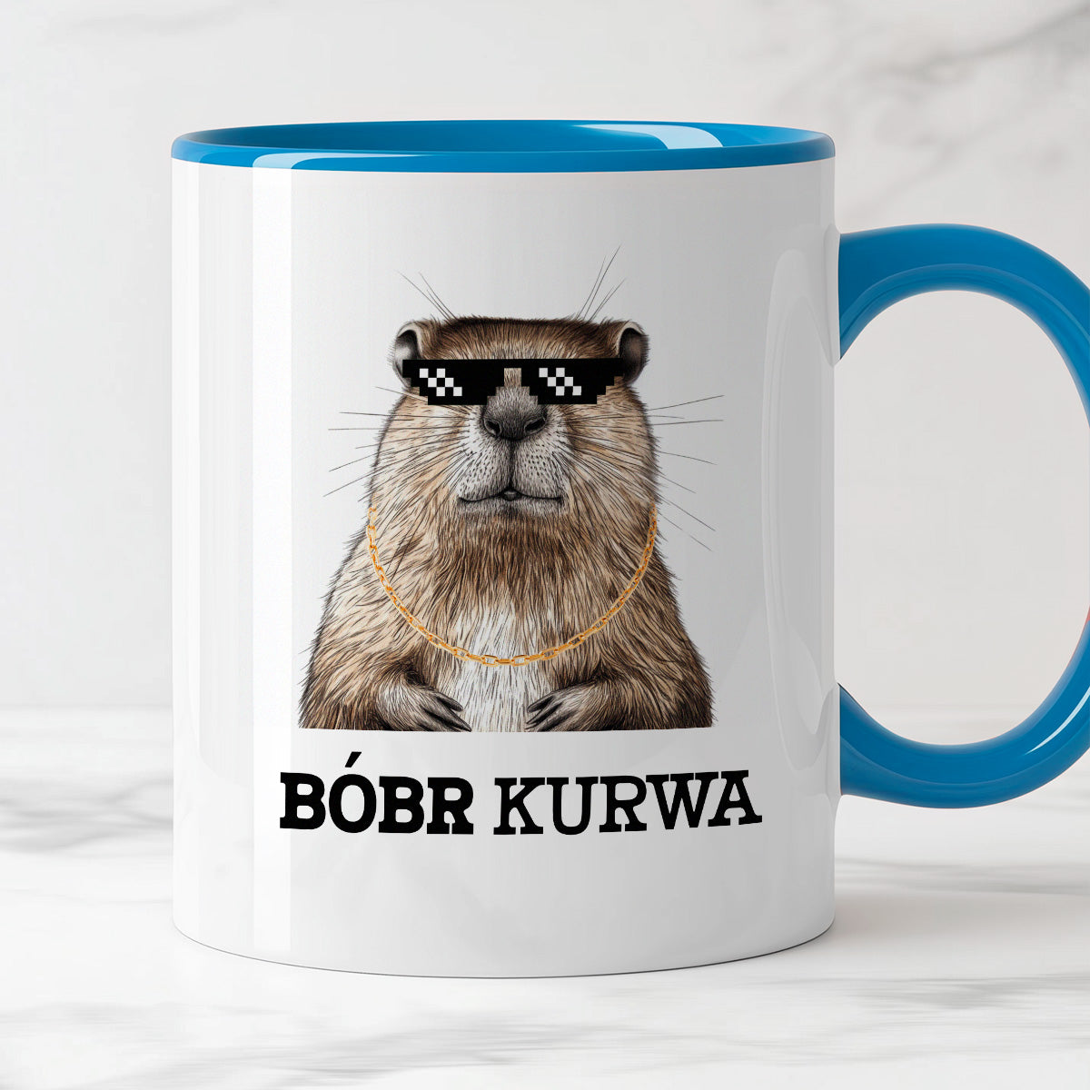 Kubek z nadrukiem "Bóbr kurwa" 😎