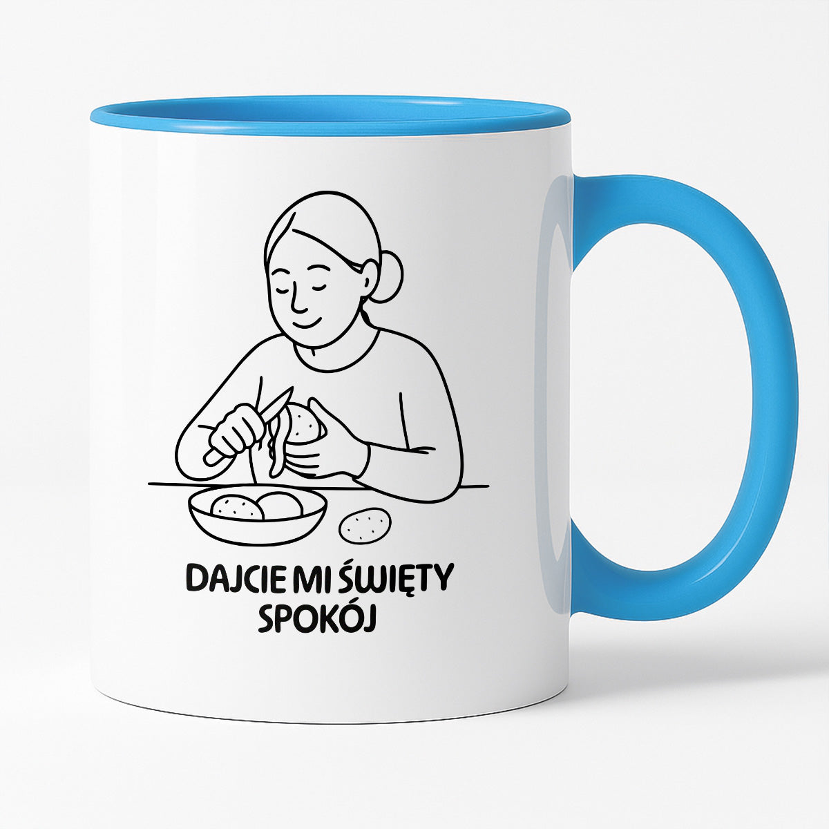 Kubek z nadrukiem "Dajcie mi święty spokój" - Cytaty MAMY - DZIEŃ MAMY