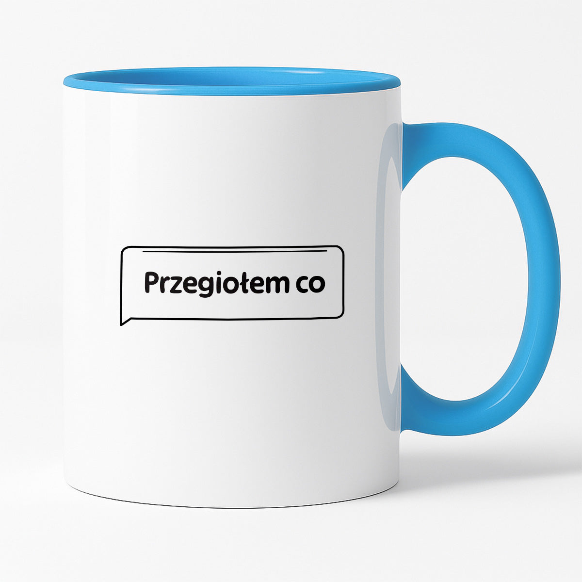 Kubek z nadrukiem - MEM -  "Przegiołem co"