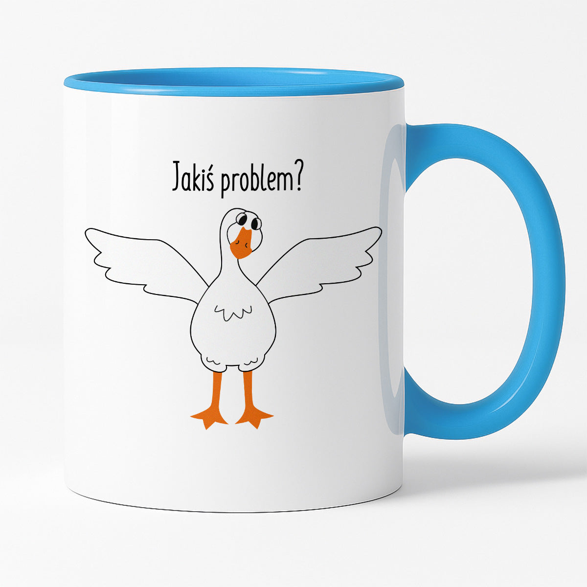 Kubek z nadrukiem - "Jakiś problem?" GĄSKA