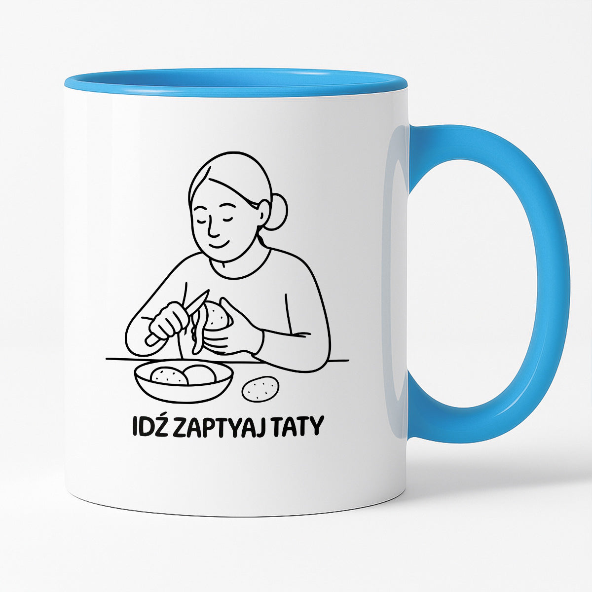 Kubek z nadrukiem "Idź zapytaj Taty" - Cytaty MAMY - DZIEŃ MAMY