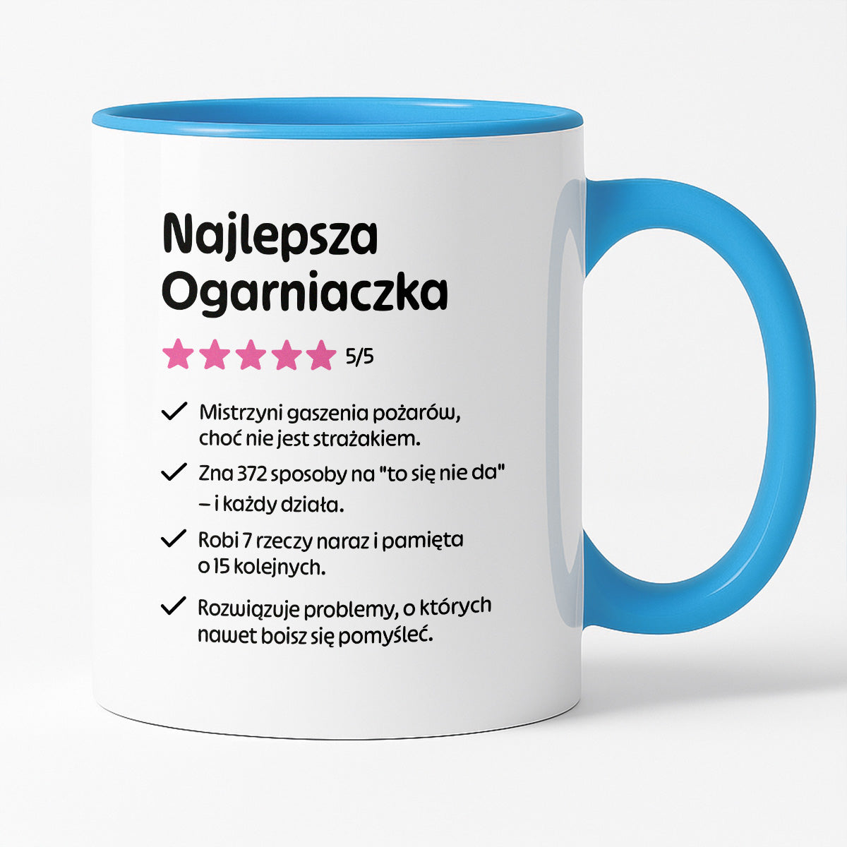 Kubek z nadrukiem "Najlepsza Ogarniaczka"