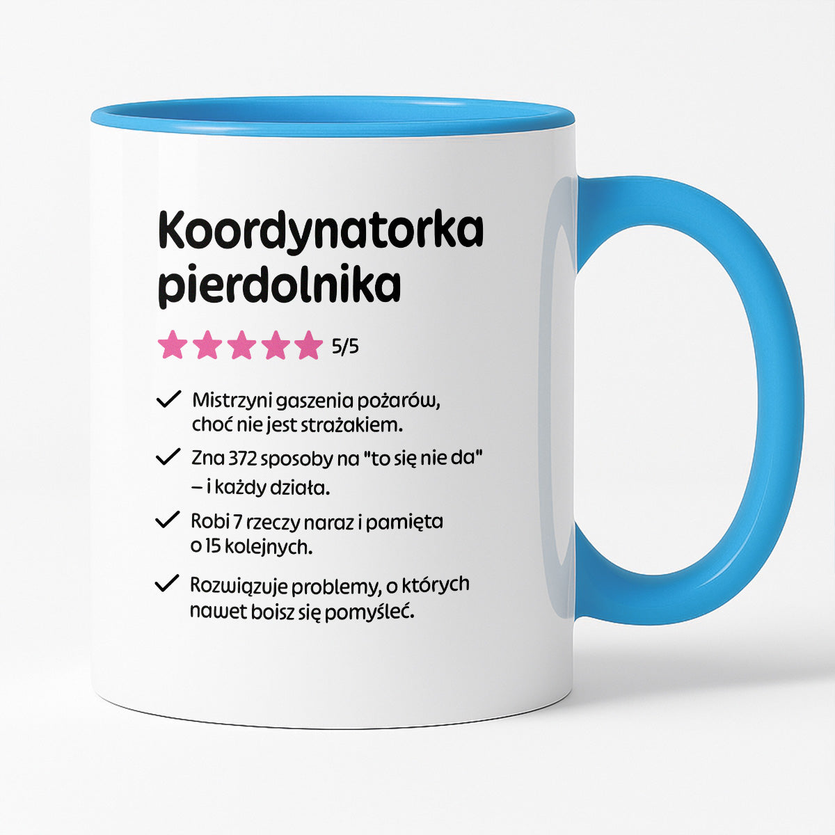 Kubek z nadrukiem "Koordynatorka pierdolnika"