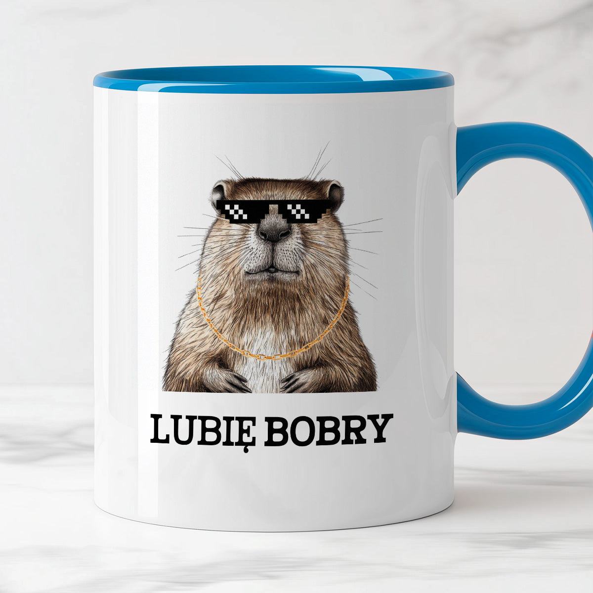 Kubek z nadrukiem "Lubię bobry"
