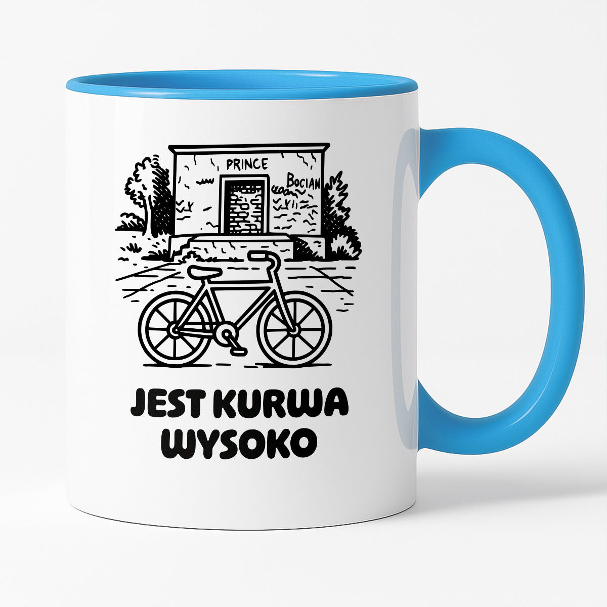 Kubek z nadrukiem - HITY POLSKIEGO INTERNETU - PAWEŁ JUMPER - "Jest kurwa wysoko"