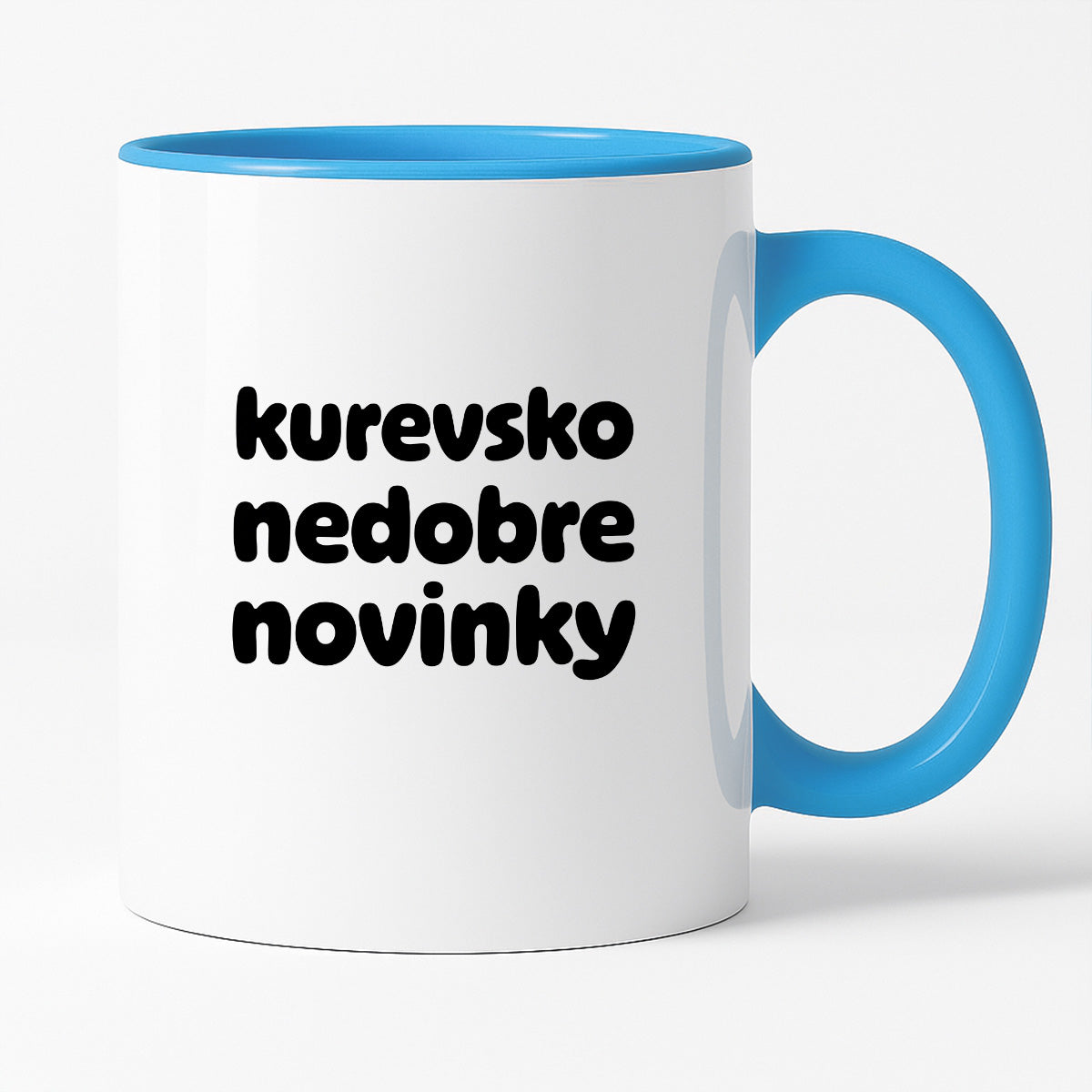 Kubek z nadrukiem - "kurevsko nedobre novinky" v2