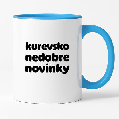Kubek z nadrukiem - "kurevsko nedobre novinky" v2