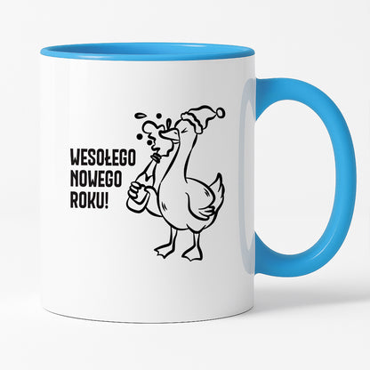 Kubek świąteczny z GĄSKĄ - "WESOŁEGO NOWEGO ROKU"