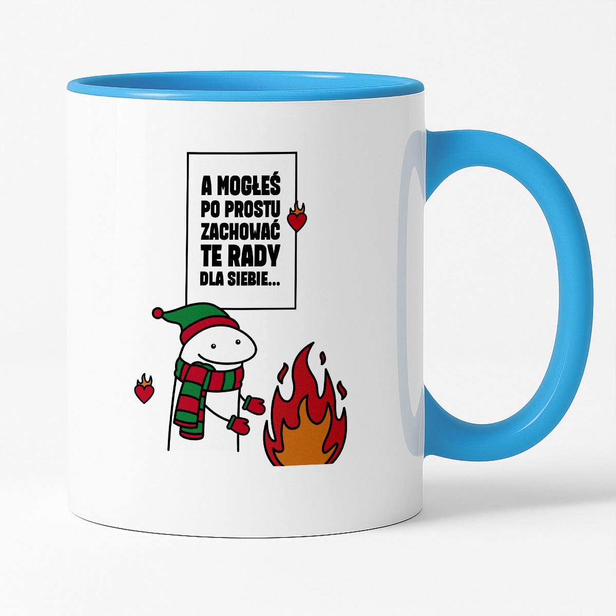 Kubek świąteczny mem "A mogłeś po prostu zachować te rady dla siebie..."