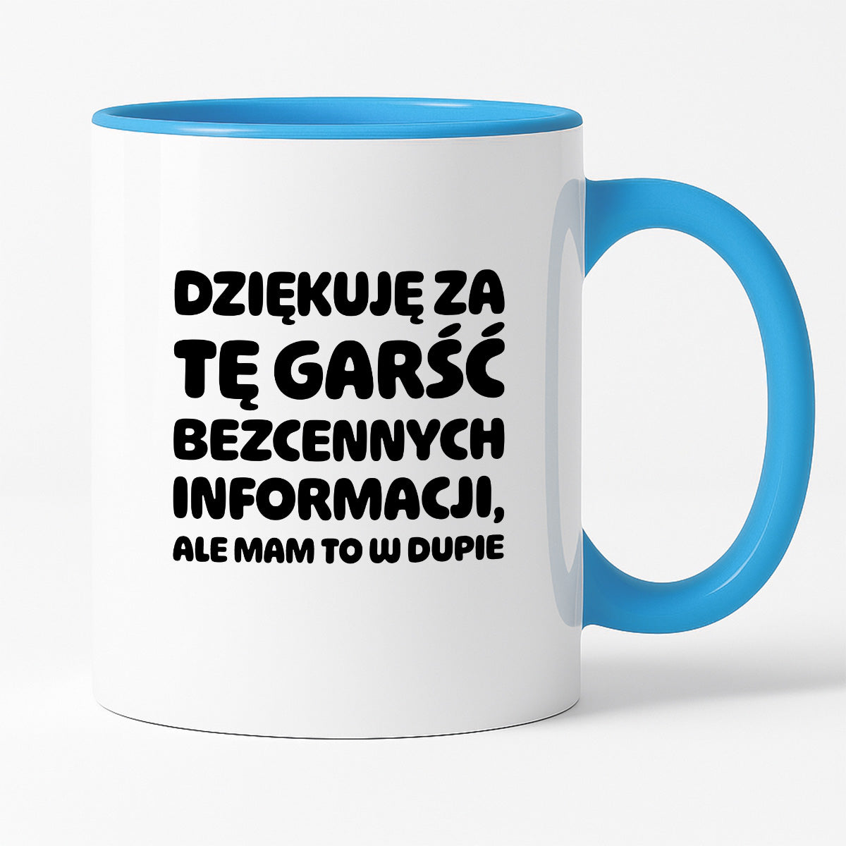 Kubek z nadrukiem - "Dziękuję za tę garść bezcennych informacji"