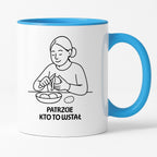 Kubek z nadrukiem "Patrzcie kto to wstał" - Cytaty MAMY - DZIEŃ MAMY