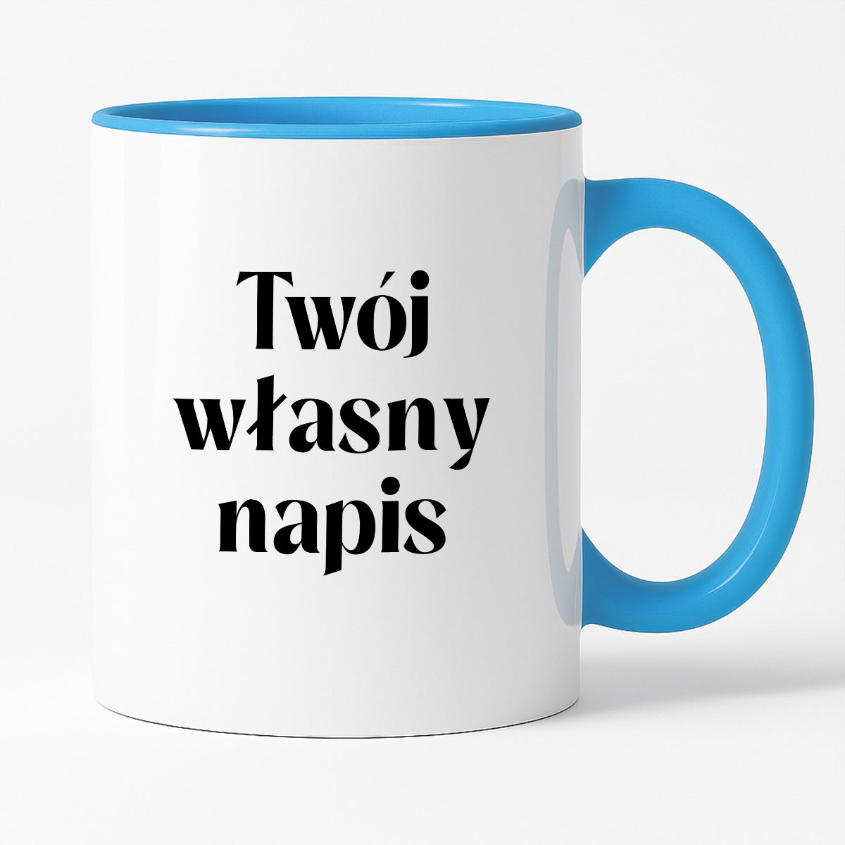 Kubek spersonalizowany z własnym napisem I