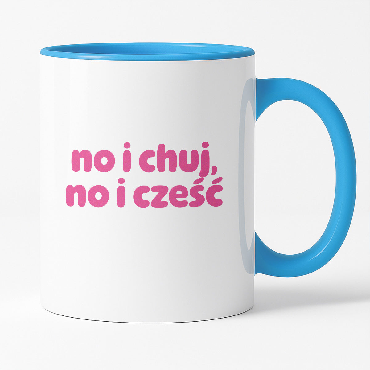 Kubek z nadrukiem "no i chuj no i cześć"