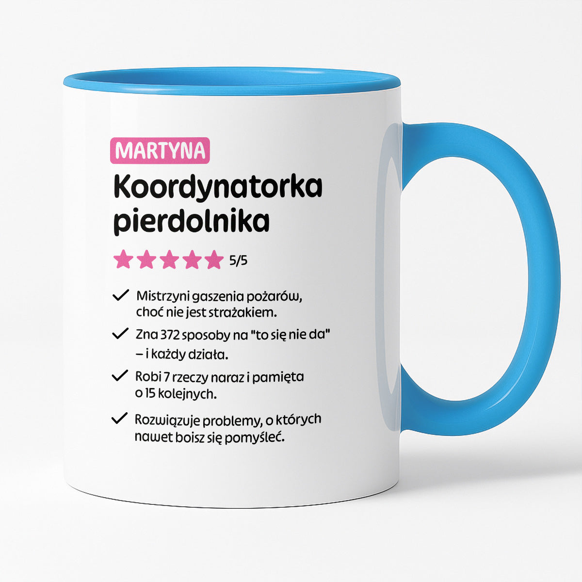 Kubek spersonalizowany z nadrukiem "Koordynatorka pierdolnika"