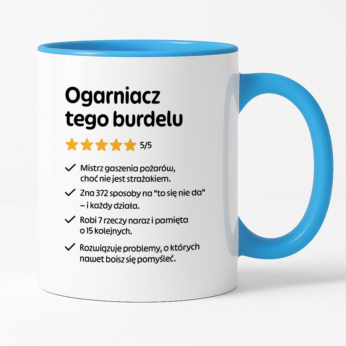 Kubek z nadrukiem "Ogarniacz tego burdelu"