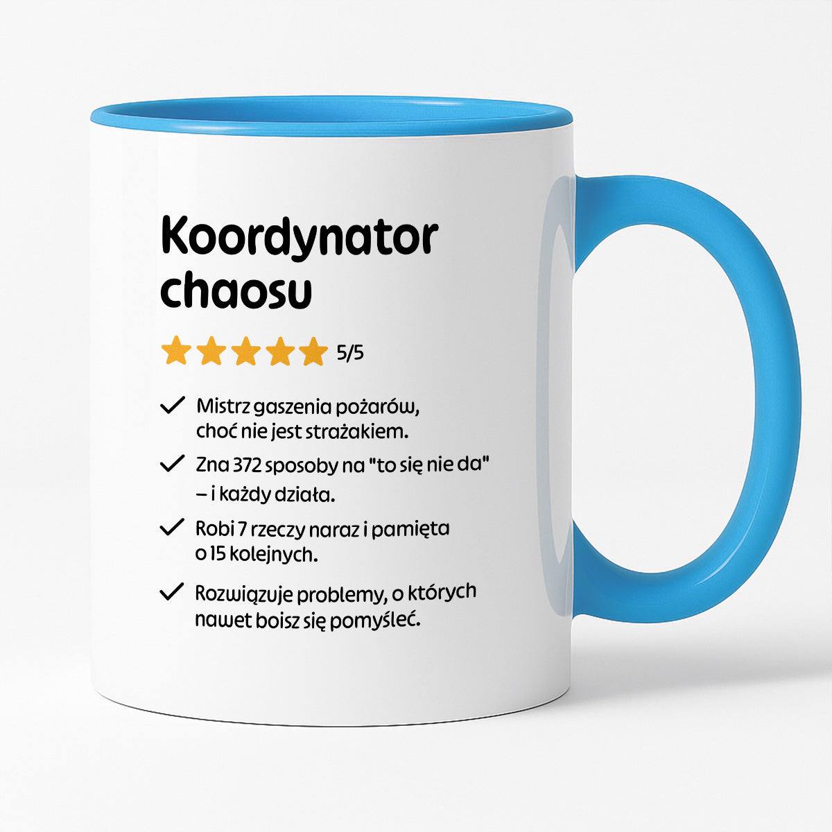 Kubek z nadrukiem "Koordynator chaosu"