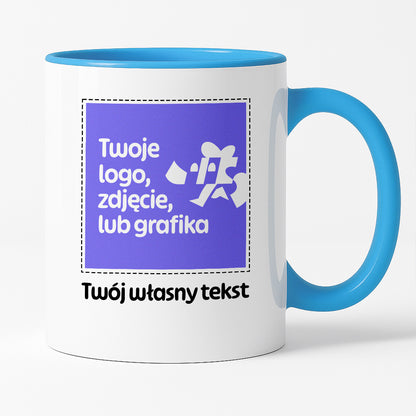 Kubek spersonalizowany z własnym zdjęciem / grafiką i podpisem